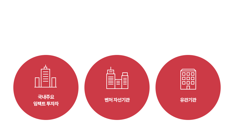 한국 임팩트 투자 네트워크 결성을 통해 임팩트 투자 생태계 활성화. - 한국 임팩트 투자 네트워크: 국내 주요 임팩트 투자자, 밴처 자선기관, 유관기관